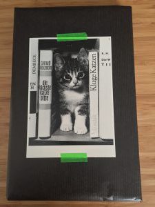 Ingepakt cadeau met kaart ter versiering Foto: Véronique
