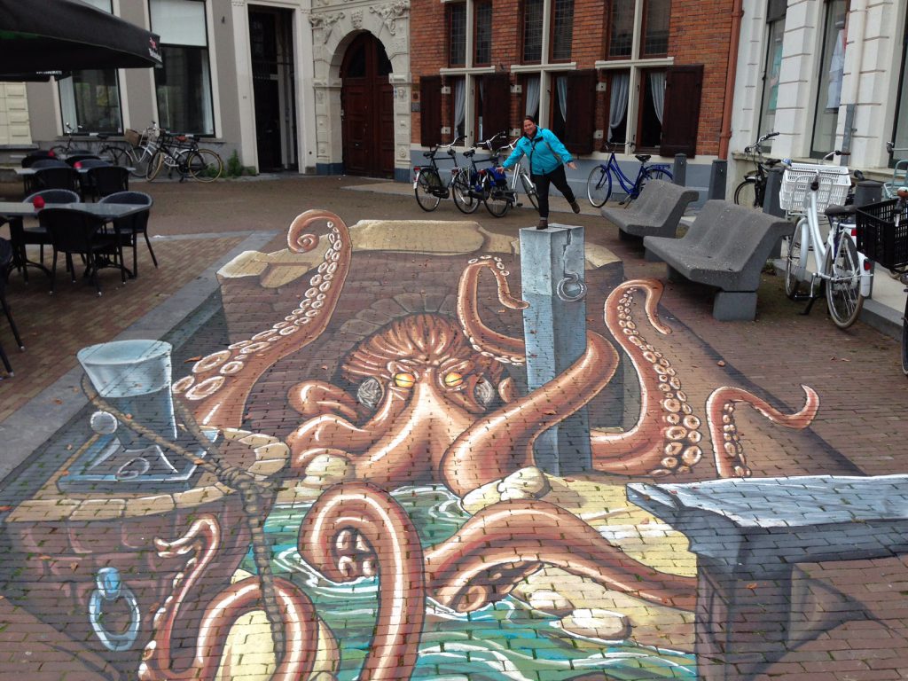 Streetart trompe-l'oeil