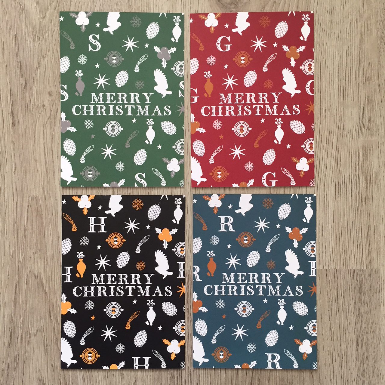 Harry Potter kerstkaarten van Oktoberdots