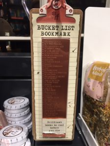 Bucket list bookmark