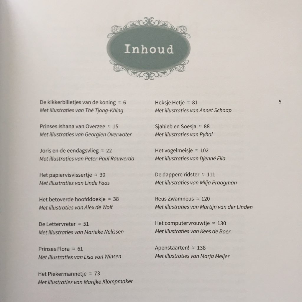 Inhoudsopgave van De kikkerbilletjes van de koning
