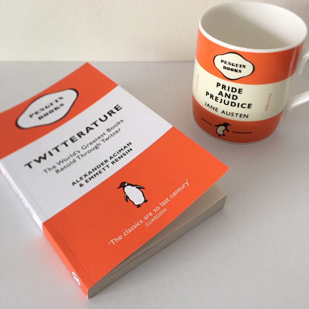 Twitterature en Penguin mok