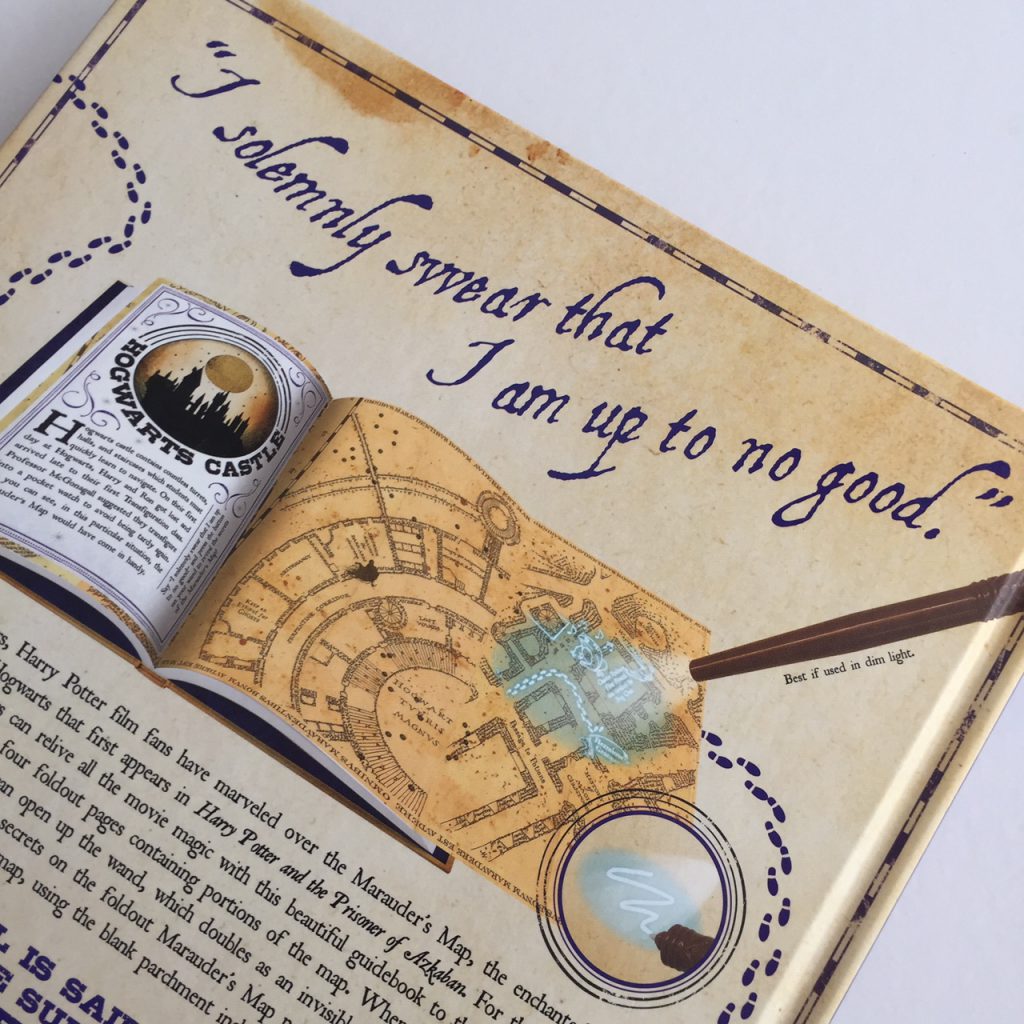 Achterzijde boek Marauder's map