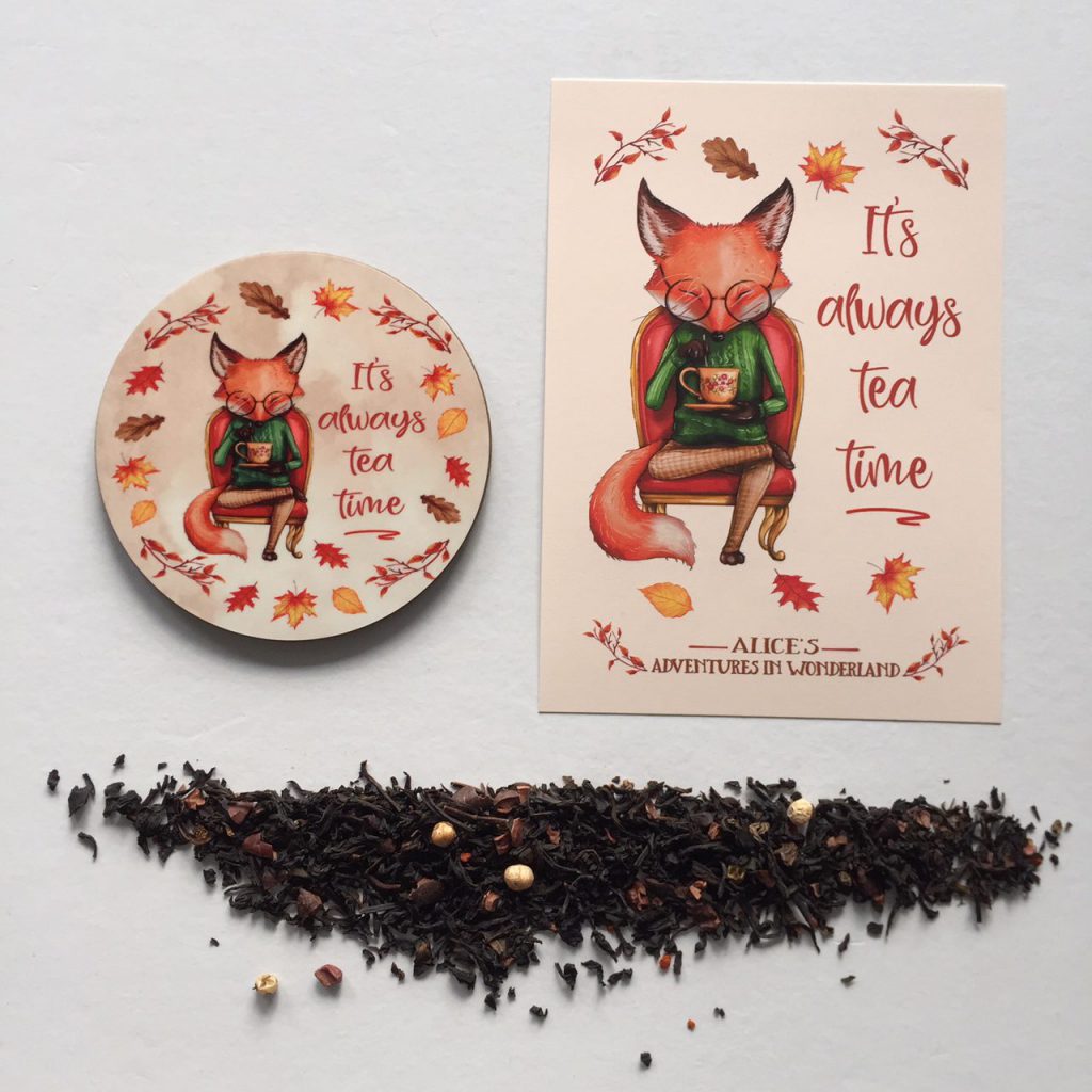 Miss Bohemia onderzetter en print TeaTime
