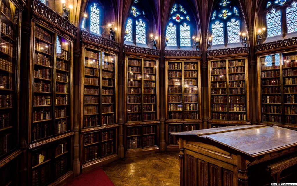 John Rylands bibliotheek Zoom achtergrond