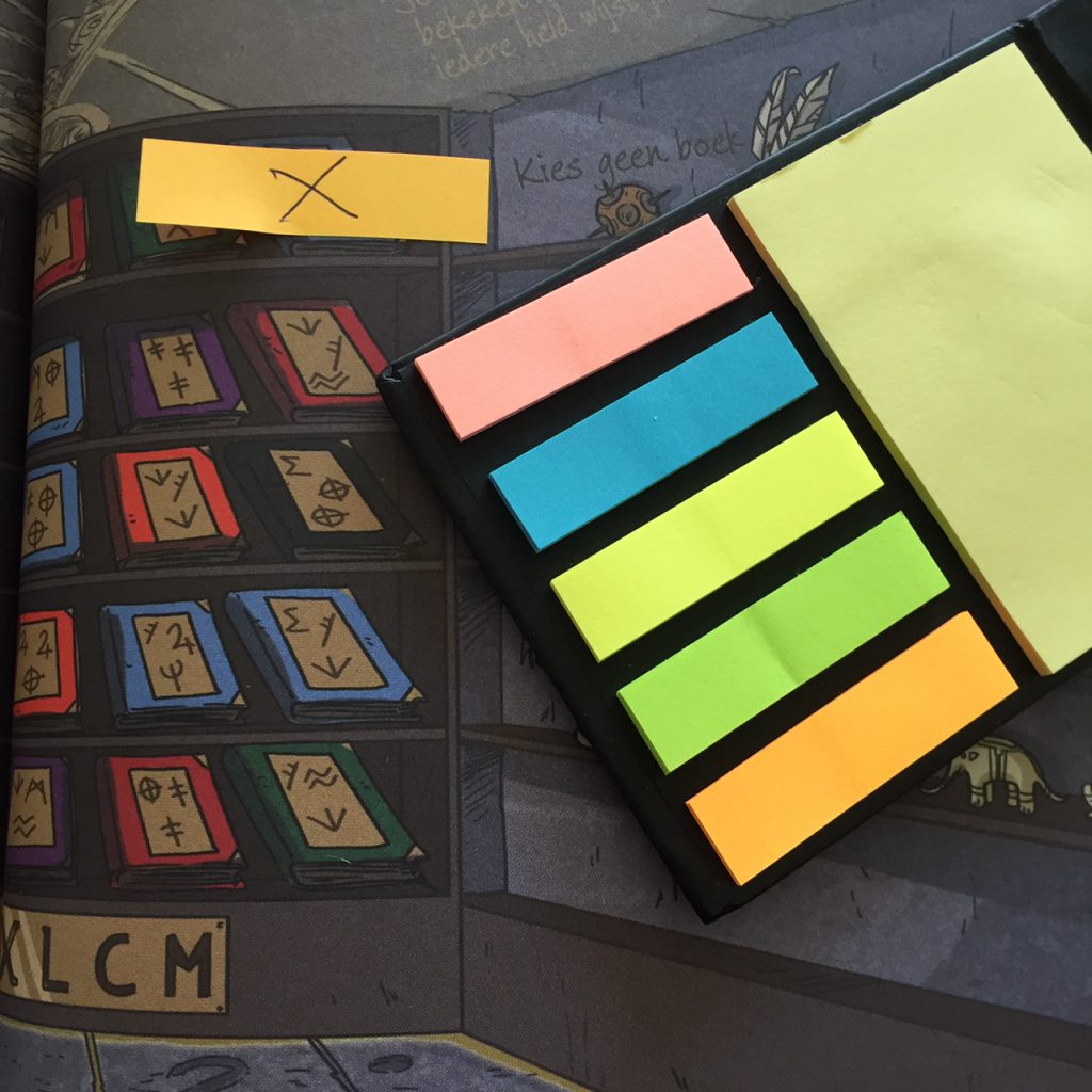 Escape game met memo blaadjes
