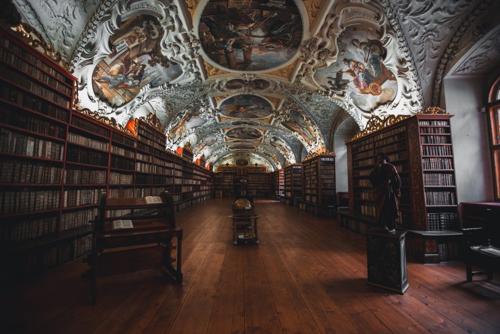 Bibliotheek Praag Zoom background