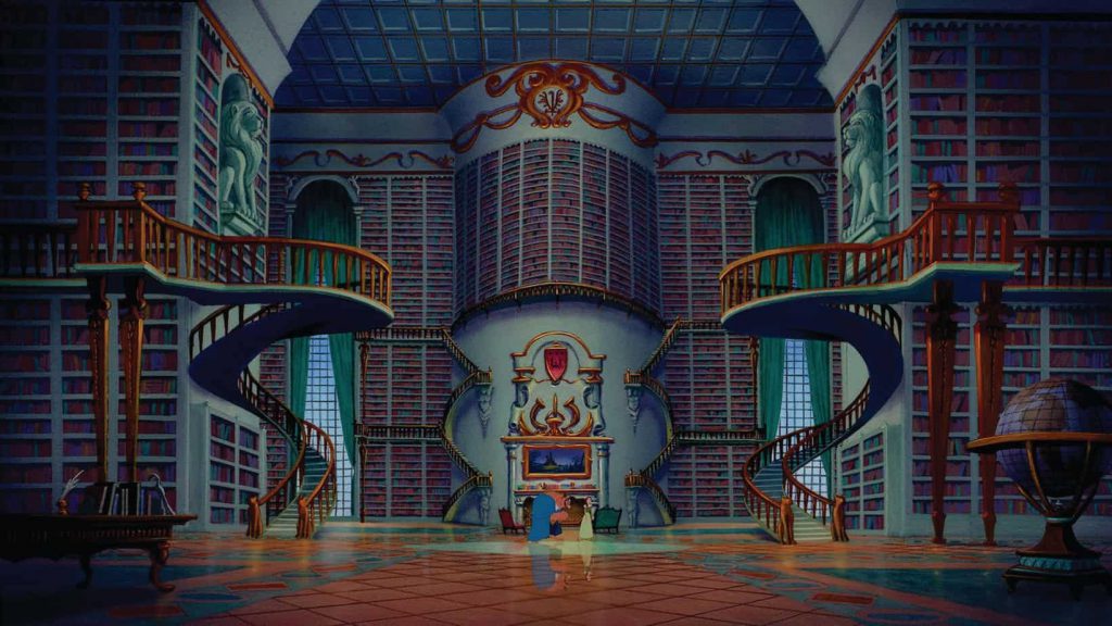 Beauty and the Beast Library Zoom background