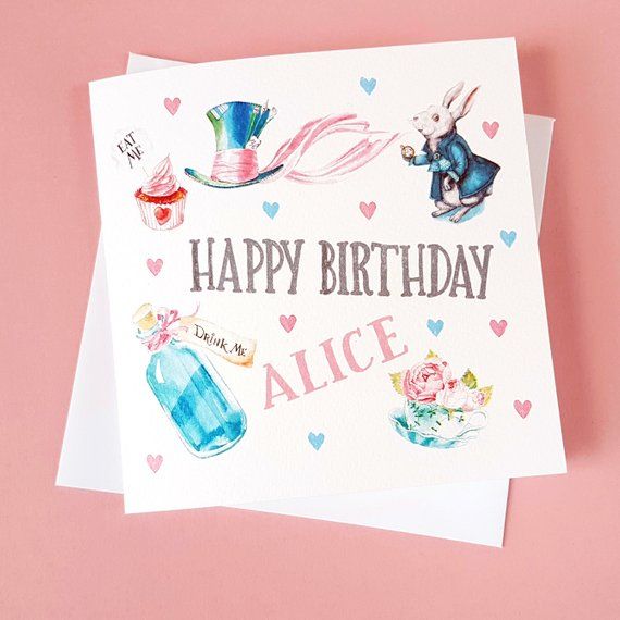 Birthday Card personalized wonderland