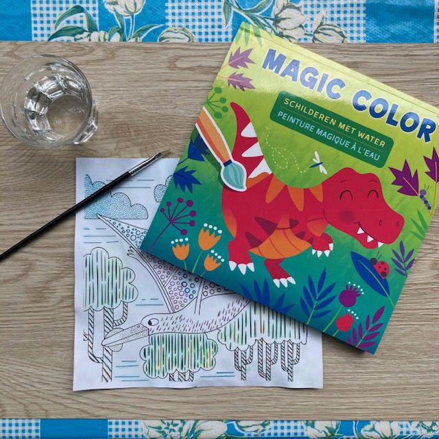 Waterkleuren Dino